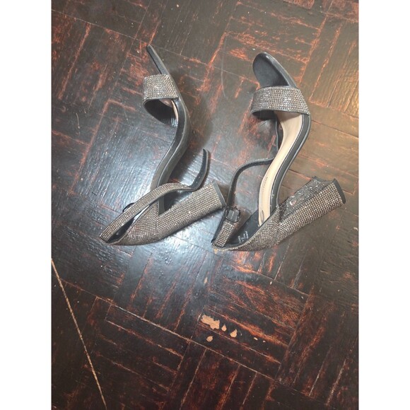 Sparkly Strap Dress Sandals 3 Inch Block Heel Elegant Party Shoes for Women - Picture 4 of 11